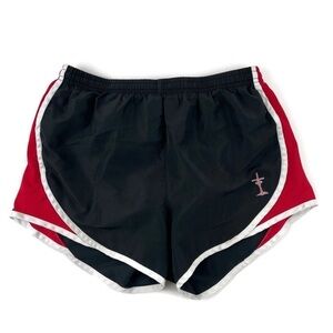 Pennant Womens Shorts Black Red Medium